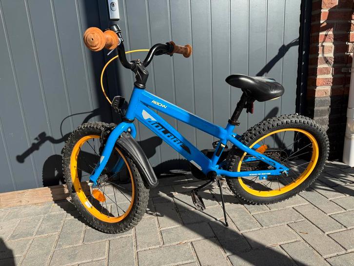 Volare Kids 18 inch kinderfiets - Blauw/oranje, Fietsen en Brommers, Fietsen | Kinderfietsjes, Zo goed als nieuw, 16 tot 20 inch