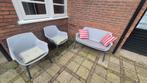 Mooie tuinset - 2 stoelen en een bankje, Tuin en Terras, Ophalen, 4 zitplaatsen, Kunststof, Gebruikt