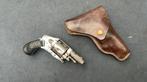 Antieke revolver puppy Bulldog met originele holster, Ophalen of Verzenden, Overige soorten, Overige gebieden, Overige typen