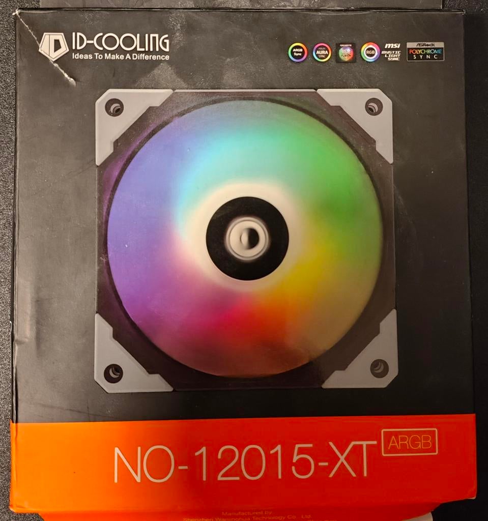 ID Cooling no-12015-XT-ARGB slim fan (120x120x15mm), Computers en Software, Computerkoelers, Ophalen of Verzenden, Gebruikt, Luchtkoeling