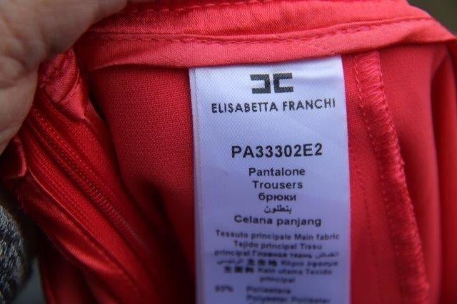 Broek koraal Elisabetti Franchi mt 46(IT) EU40 Vaste prijs A, Maat 38/40 (M), Zo goed als nieuw, Lang, Rood