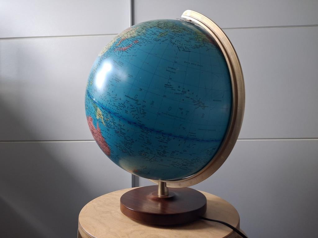 Verlichte Wereldbol van Paul Oestergaard columbus groot, Ophalen of Verzenden