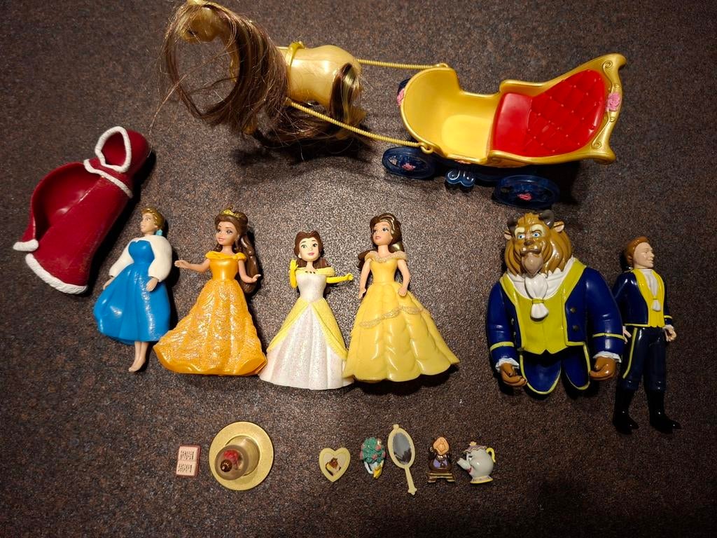 Belle en het Beest Polly Pocket speelset met figuren, Ophalen of Verzenden, Gebruikt, Overige typen