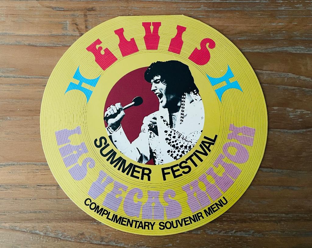 Elvis Presley - 1973 Las Vegas Summer Festival Menu - USA, Verzenden, Zo goed als nieuw, Gebruiksvoorwerp