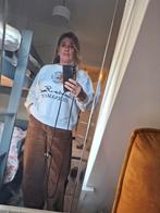 Set corduroy broek en sweater met borduursel 3x gedragen, Ophalen of Verzenden, Zo goed als nieuw, Zwart, Lang