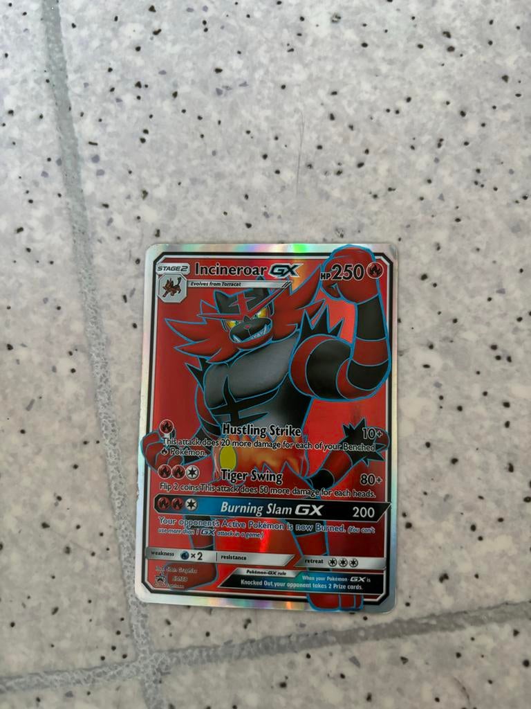 Incineroar GX Pokémon kaart - Lachineroar, Ophalen, Gebruikt, Losse kaart, Foil