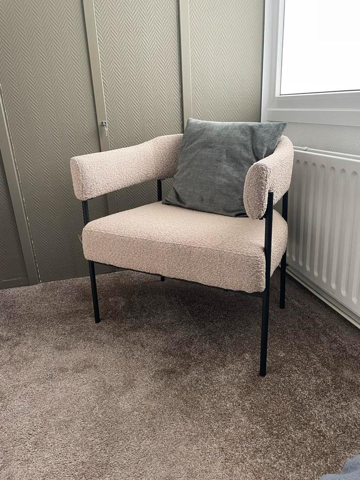 Fauteuil Lucca zo goed als nieuw, Huis en Inrichting, Fauteuils, Zo goed als nieuw, Stof, 75 tot 100 cm, Ophalen