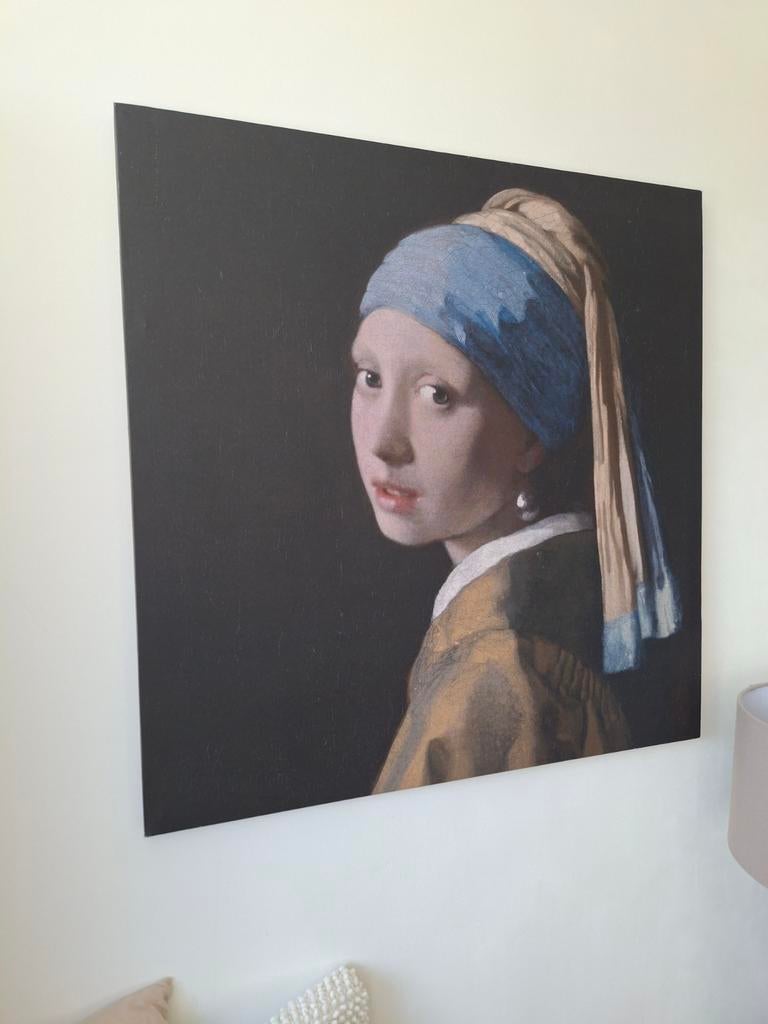 Meisje met de parel, Huis en Inrichting, Woonaccessoires | Schilderijen, Tekeningen en Foto's, Ophalen, Zo goed als nieuw, Schilderij