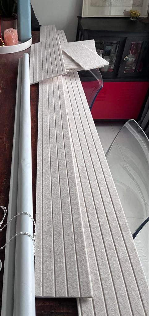 Gratis Verduisterend wit rolgordijn 140cm, Huis en Inrichting, Ophalen, Gebruikt, 100 tot 150 cm, Wit