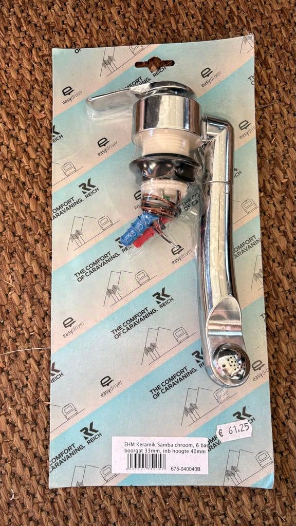 Reich Keramik Samba chroom kraan 12v, Caravans en Kamperen, Ophalen of Verzenden, Nieuw