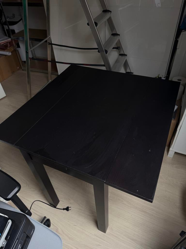 Uitschuifbare Vierkante Tafel 90x90 (50x50 ingeklapt), Gebruikt, Vierkant, Vier personen, 50 tot 100 cm