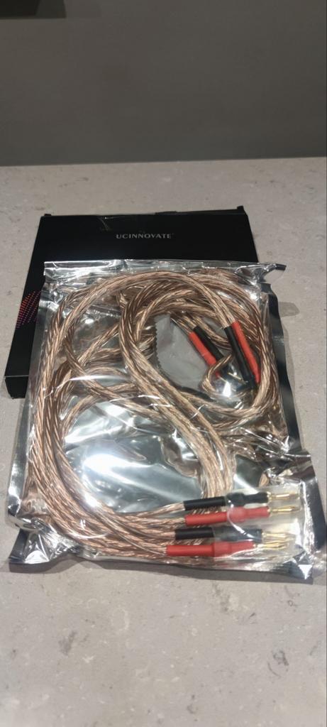 UCINNOVATE Luidsprekerkabels met Banaanpluggen, Audio, Tv en Foto, Audiokabels en Televisiekabels, Ophalen of Verzenden, Nieuw