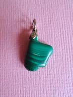 jwg Vintage 70s malachiet steen ketting hanger groen boho, Sieraden, Tassen en Uiterlijk, Antieke sieraden, Verzenden, Overige materialen