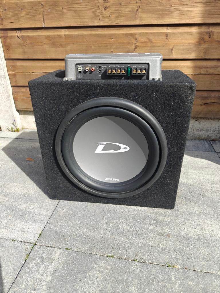 Alpine Subwoofer met Sony Xplod Versterker, Ophalen of Verzenden, Gebruikt