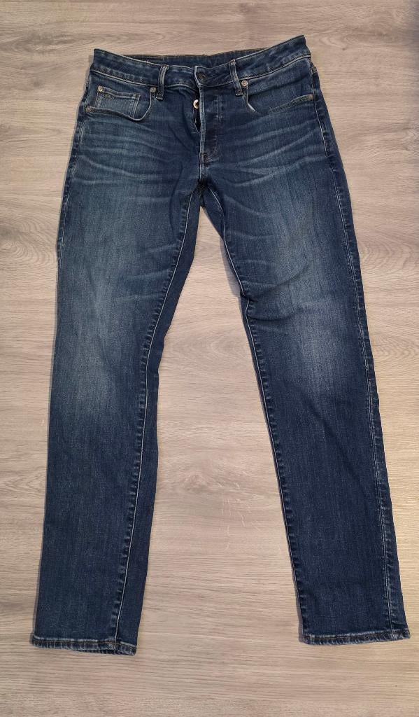 G-star 3301 heren jeans slimfit 30/32, G-Star Raw, Blauw, Overige jeansmaten, Ophalen of Verzenden