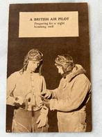 Wo1: ak a british air pilot preparing bombing raid, Ophalen of Verzenden, Landmacht, Nederland, Foto of Poster