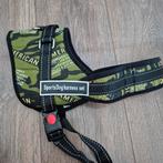 Honden tuigje met stoere groene print, maat S of L nieuw in, Dieren en Toebehoren, Ophalen