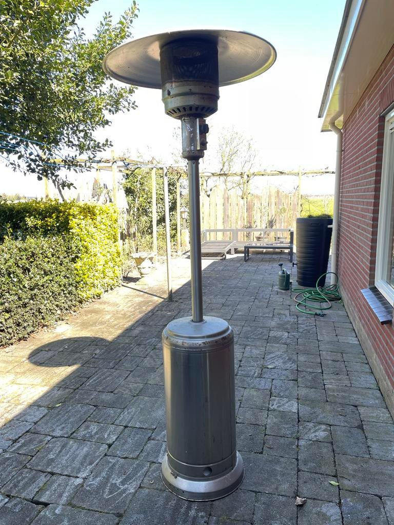 Terrasverwarmer op gas met gasfles, Tuin en Terras, Ophalen, Gebruikt, Gas, Vloer