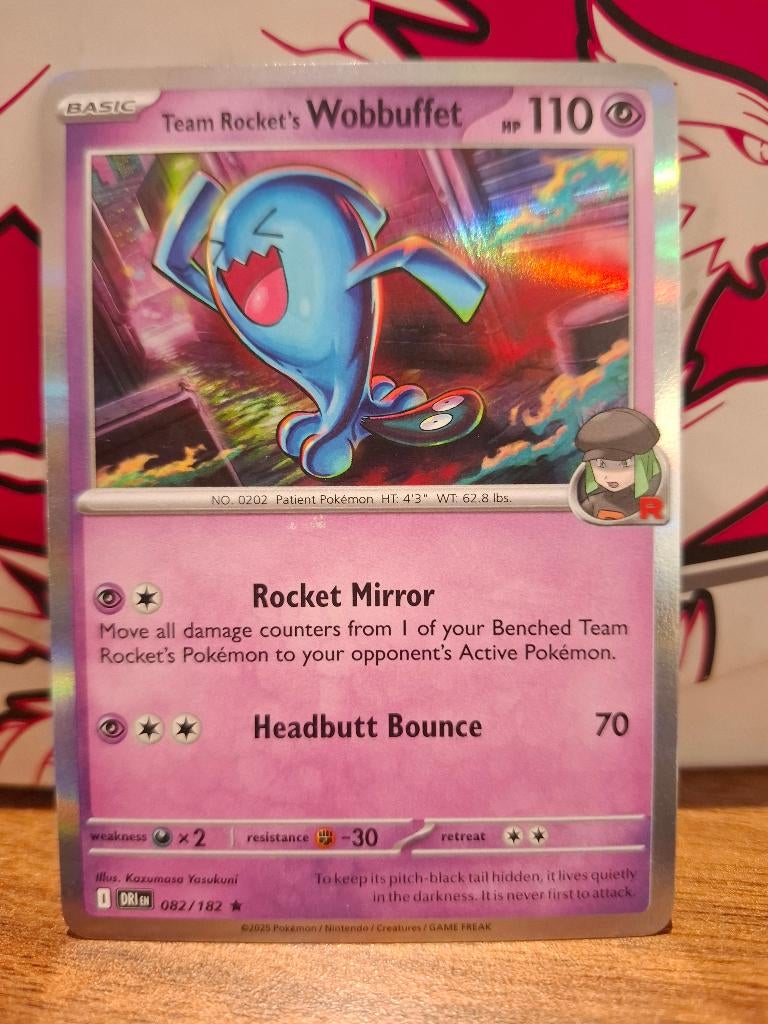 Pokemon Wobbuffet DRI 082/182 holo, Ophalen of Verzenden, Nieuw, Losse kaart