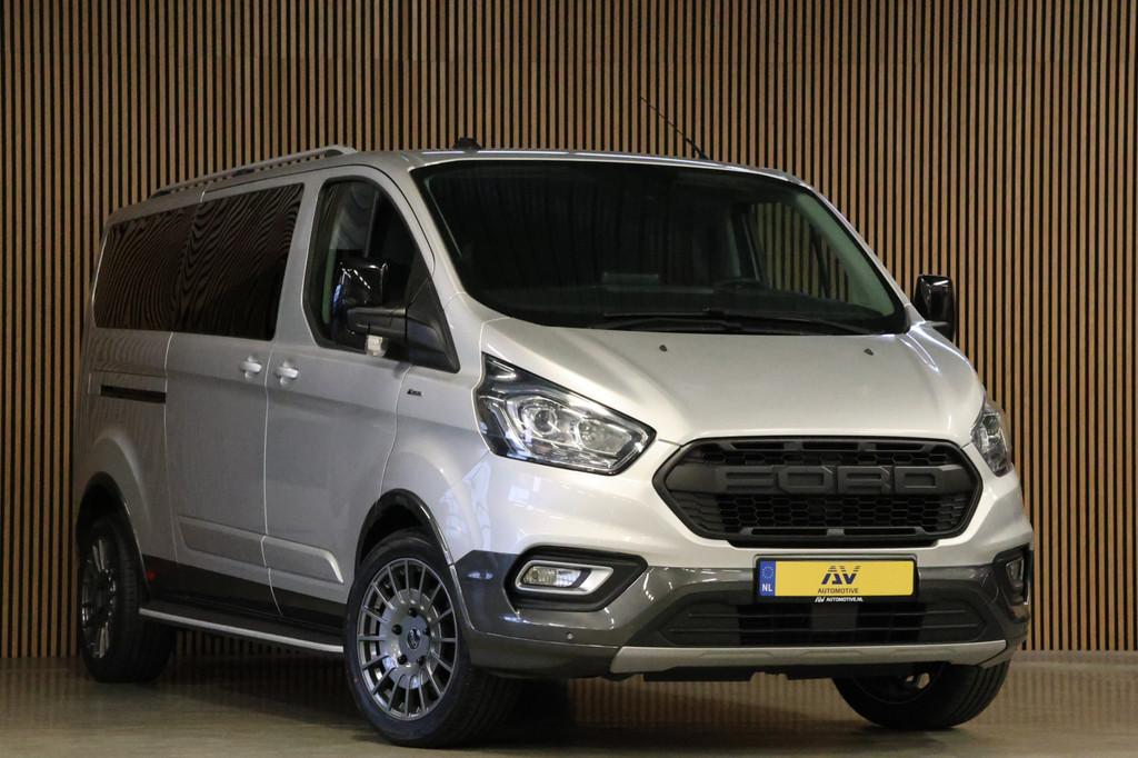 Ford Transit Custom 320 2.0 TDCI 170 PK L2H1 Active DC | Dub, Auto's, 15 km/l, Zwart, Leder en Stof, Bedrijf