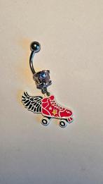 Navelpiercing met rolschaats hanger, Navelpiercing, Staal, Nieuw, Ophalen of Verzenden