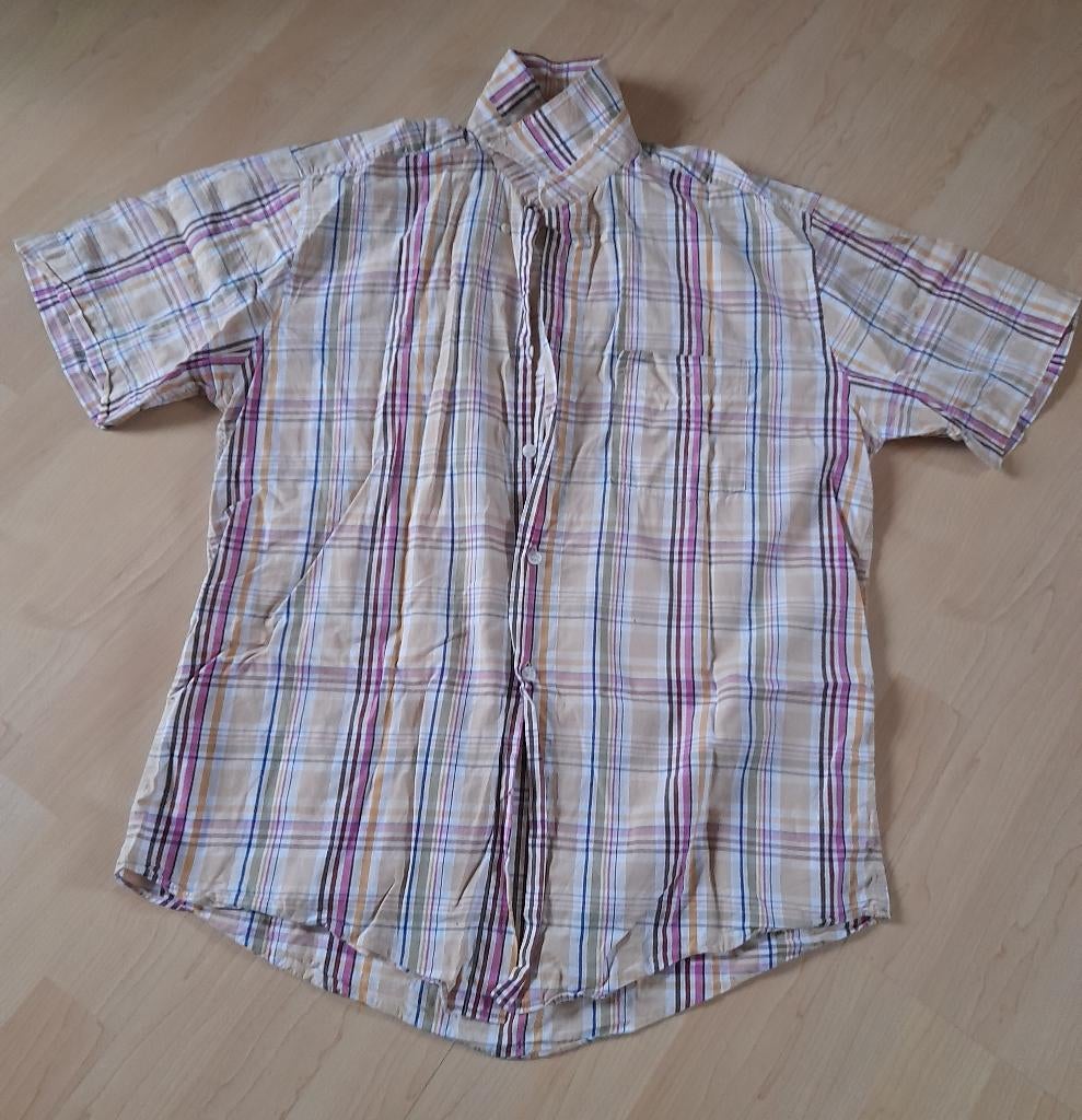 GERUIT OVERHEMD MET KORTE MOUW MAAT 39 / 40, Kleding | Heren, Overhemden, Ophalen of Verzenden, Zo goed als nieuw, Blauw, Halswijdte 39/40 (M)