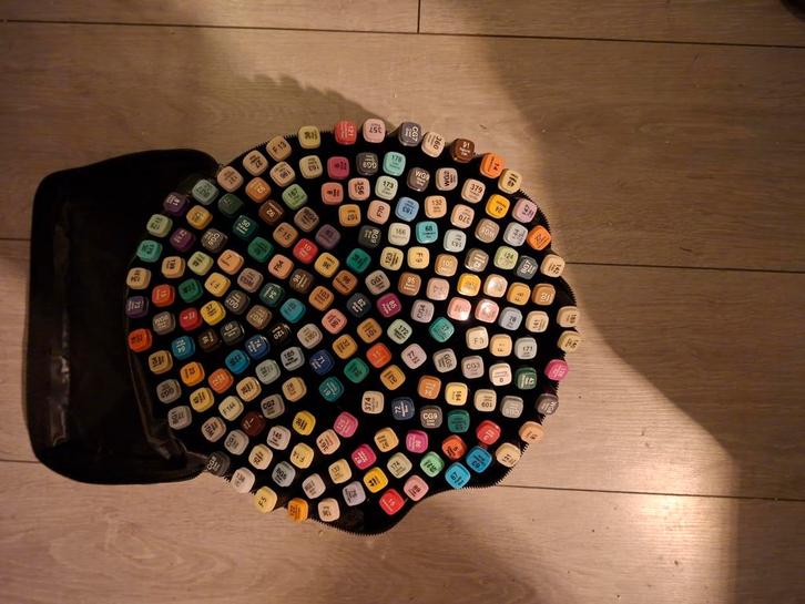 Alcoholmarkers Set 178 Stuks - Beitel & Fijne Punt, Hobby en Vrije tijd, Tekenen, Nieuw, Potlood of Stift, Ophalen of Verzenden