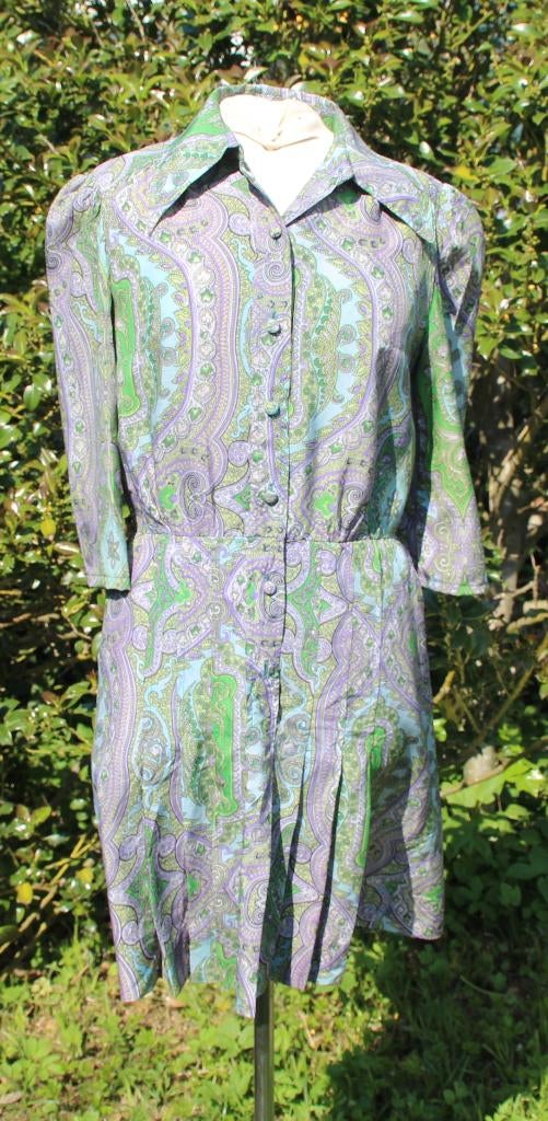 Gaaf , origineel jaren 70 JURK, maat 36 / 38, Kleding | Dames, ., Ophalen of Verzenden, Zo goed als nieuw, Knielengte