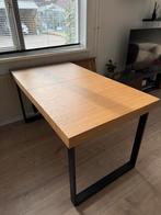 Uitschuifbare eettafel, Huis en Inrichting, Tafels | Eettafels, Ophalen, Gebruikt, 100 tot 150 cm, 50 tot 100 cm