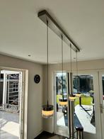 Led hanglamp met 4 kelken, 130 cm lang, Ophalen, Gebruikt, Glas, 75 cm of meer