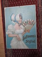 Oud reclamebord karton Hoffmann stijfsel, Verzamelen, Ophalen, Gebruikt, Reclamebord