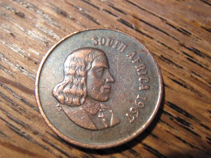 South Africa 1 Cent 1967, Jan van Riebeeck #520, Postzegels en Munten, Munten | Afrika, Losse munt, Zuid-Afrika, Ophalen of Verzenden