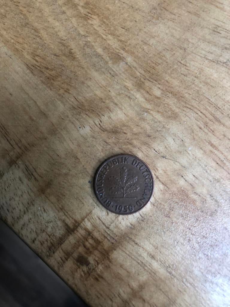 Duitse munt 1 Pfennig munt uit 1950, Postzegels en Munten, Munten | Europa | Niet-Euromunten, Ophalen of Verzenden, Duitsland