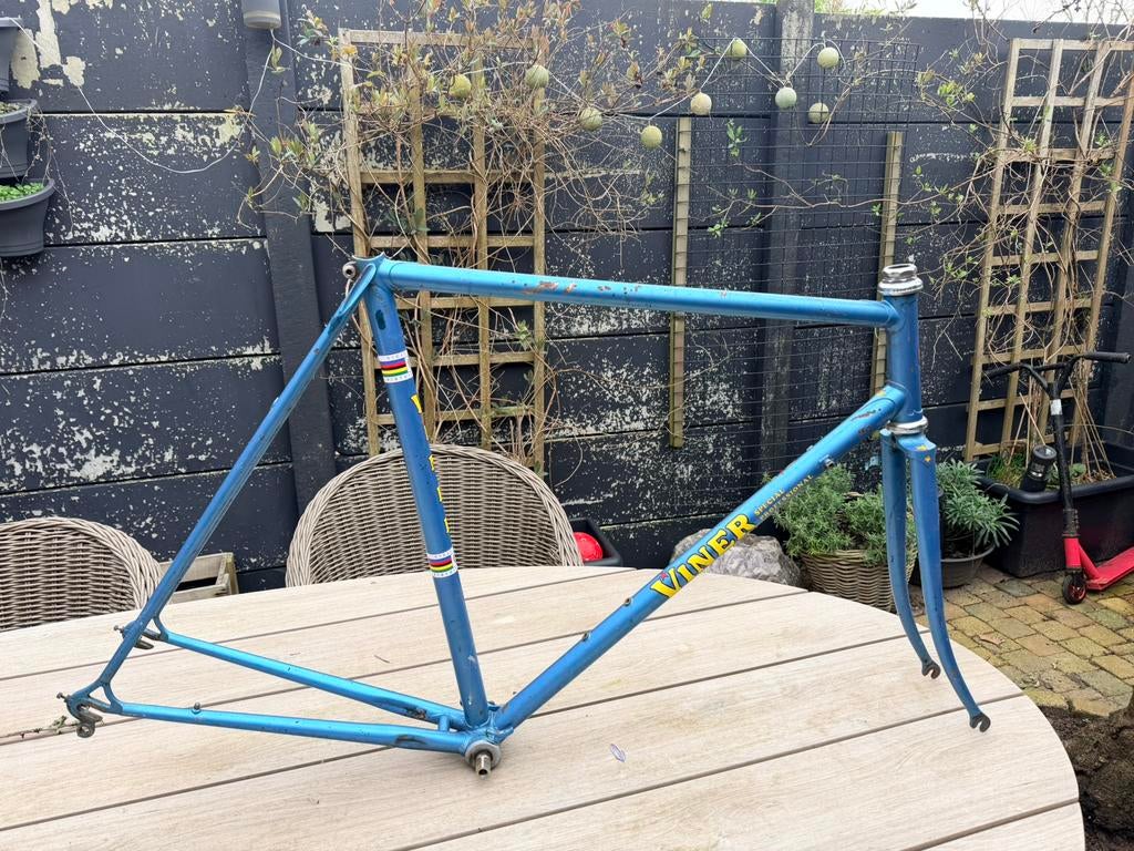 Viner 57ct frameset Inc campagnolo balhoofd en trapas, Staal, Zo goed als nieuw, Meer dan 20 versnellingen, 53 tot 57 cm