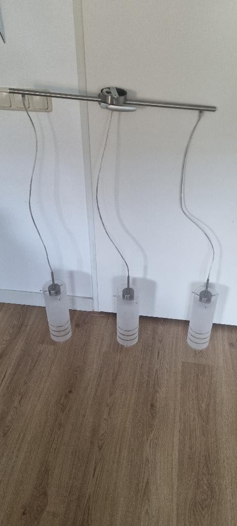 Hanglamp, Ophalen, Gebruikt, Glas, 75 cm of meer