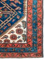 Handgeknoopt Perzisch wol Khamseh tapijt nomad 125x188cm, Gebruikt, 100 tot 150 cm, Crème, Onbekend