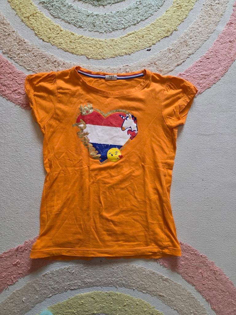 Oranje shirt koningsdag maat 134-140
Print wat versleten
Maa, Kinderen en Baby's, Kinderkleding | Maat 134, Gebruikt, Ophalen of Verzenden
