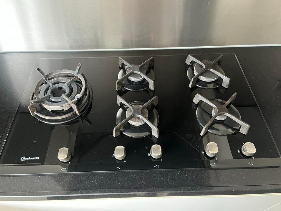 Bauknecht gasfornuis, Witgoed en Apparatuur, Kookplaten, Ophalen, Gebruikt, 4 kookzones, Inbouw