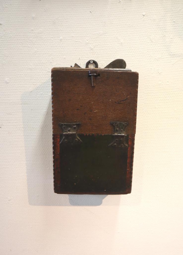 Antieke houten schooltas gedateerd, 18e eeuw, Antiek en Kunst, Ophalen of Verzenden