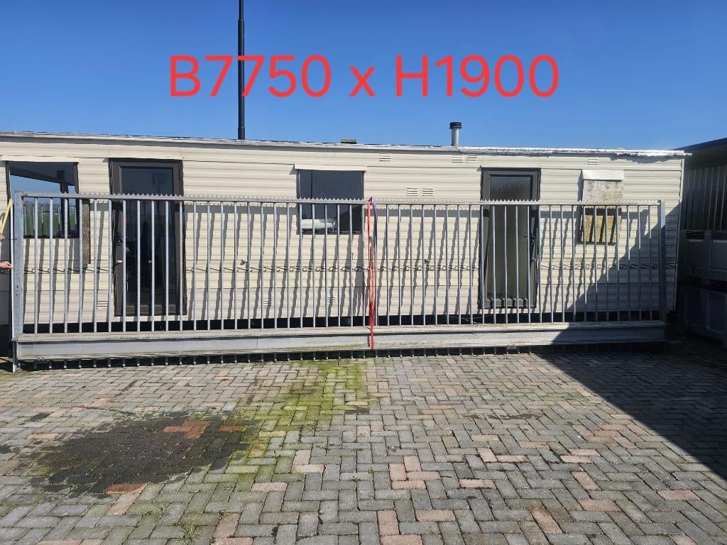 Vrijdragende heras schuifpoort, Ophalen, Gebruikt, IJzer, Overige typen