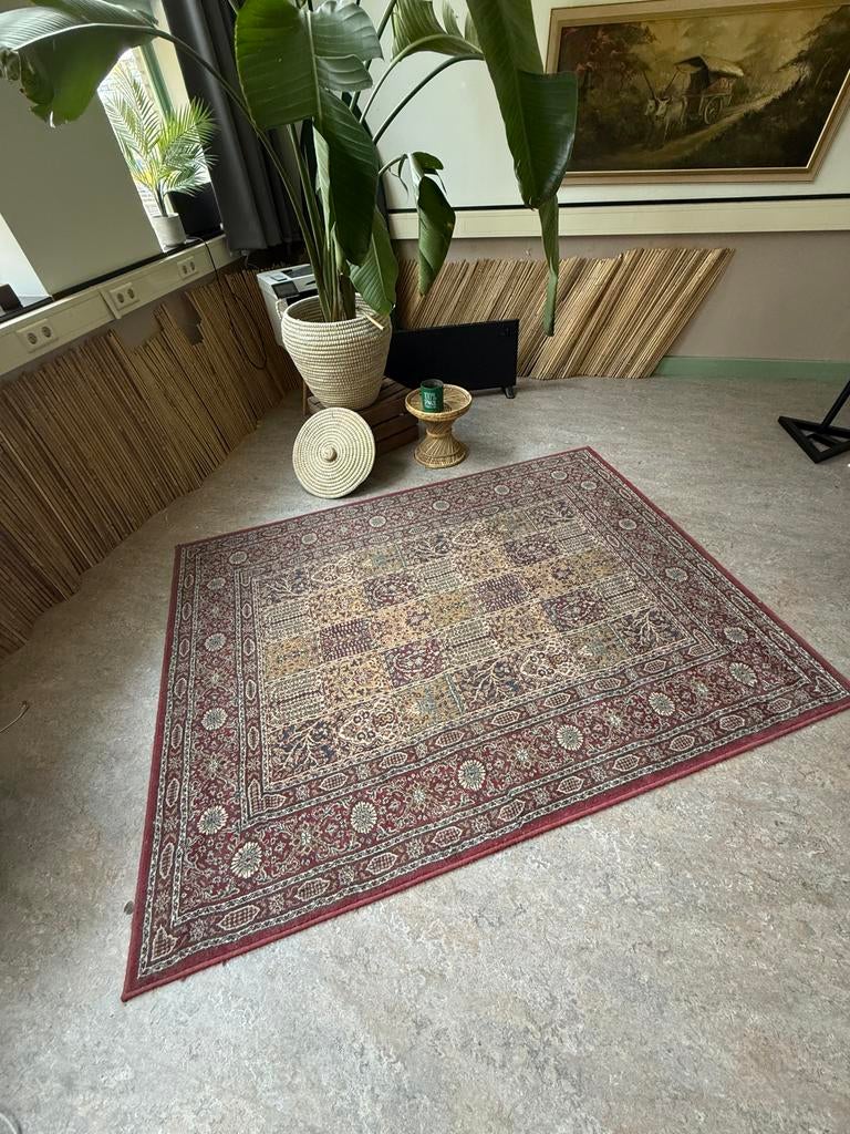 Klassiek Perzisch tapijt met patchwork design, Ophalen, Gebruikt, 150 tot 200 cm, 200 cm of meer