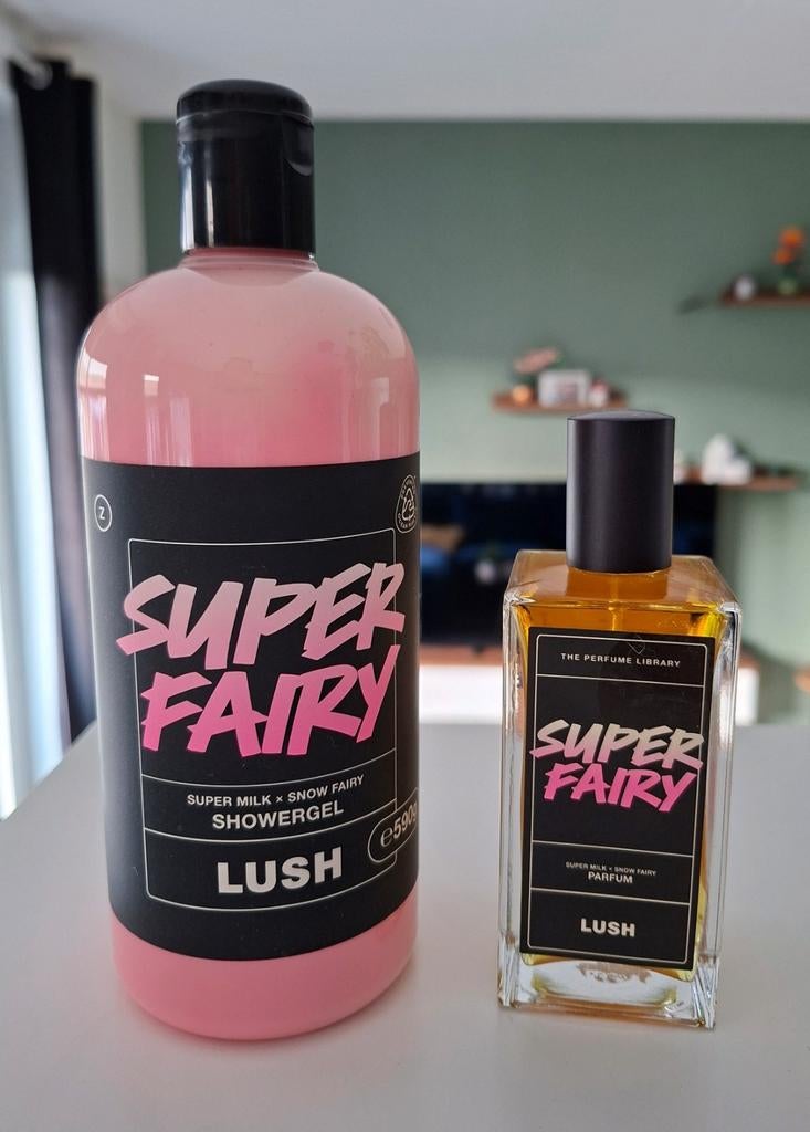 Lush Super Fairy Showergel 590ml & 100ml Parfum Set, Ophalen of Verzenden, Nieuw