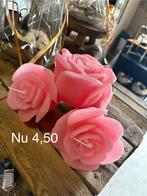 Mooie nieuwe roosvormige sierkaarsen, Huis en Inrichting, Woonaccessoires | Kandelaars en Kaarsen, Ophalen, Overige materialen