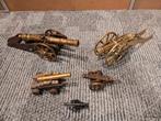 Decoratieve kanonnen - Messing en hout, Ophalen, Gebruikt
