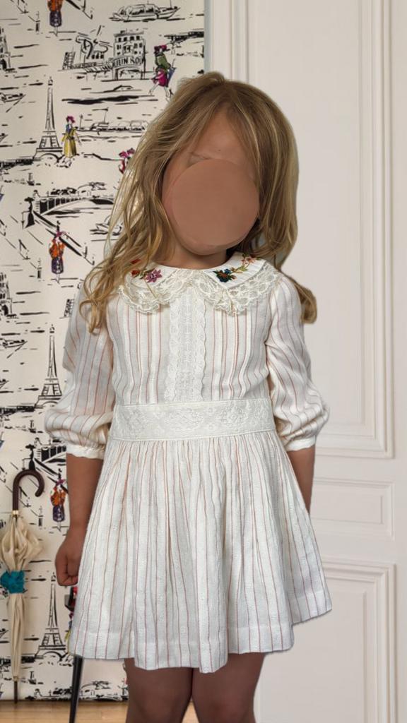 Gucci G cotton jacquard jurk met borduursels maat 4, Kinderen en Baby's, Customercare@gucci.com, Jurk of Rok, Gucci, Verzenden