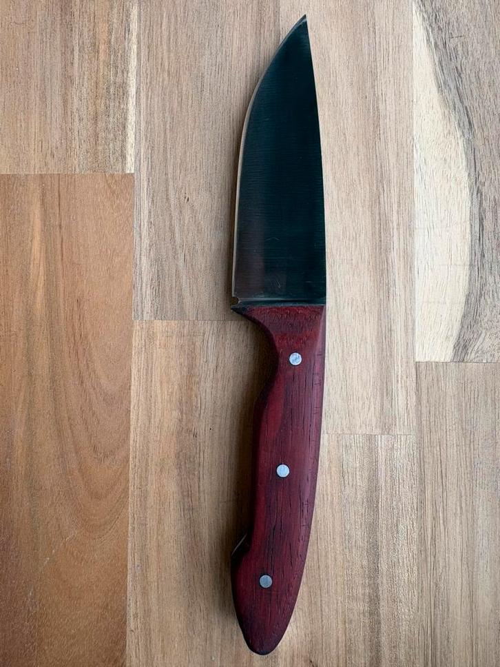 Handgemaakt outdoor mes 1095 staal padoek handvat, Caravans en Kamperen, Kampeergereedschap, Zo goed als nieuw, Ophalen