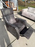 Comfortabele grijze relaxfauteuil met voetensteun, Ophalen, Gebruikt, Eén, Stof