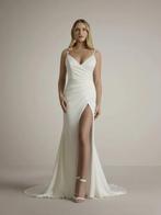 Trouwjurk met split maat 34, Ophalen of Verzenden, Zo goed als nieuw, Wit, Trouwjurk