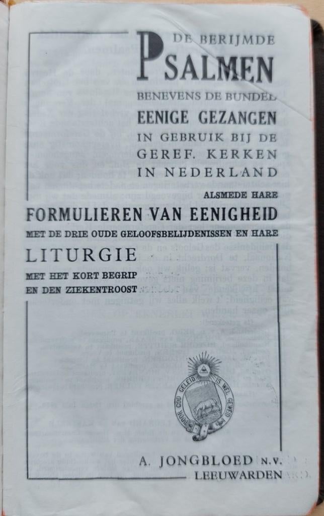 Psalmboek 1773   # 7, Ophalen of Verzenden
