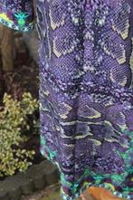 Jurk Roberto Cavalli paars/ groen mt 42/170/96A Vaste prijs, Paars, Maat 42/44 (L), Ophalen of Verzenden, Zo goed als nieuw